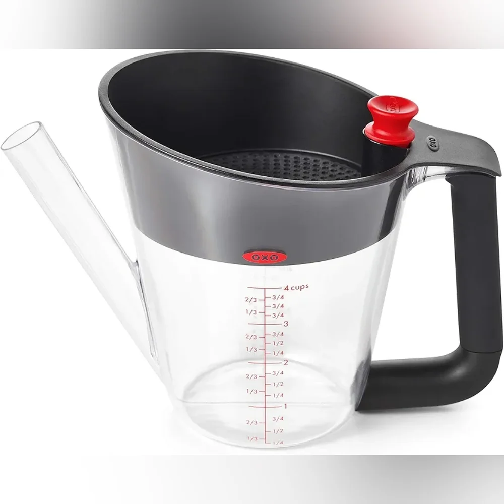 OXO Good Grips 4 Cup Fat Separator and Angled Turkey Baster Bundle